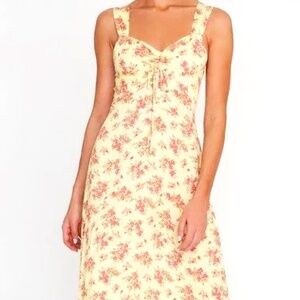 Faithfull the Brand Floral Print Midi Dress